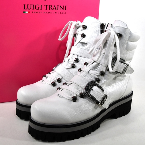 🇮🇹LUIGI TRAINI🇮🇹 WOMEN'S LEATHER BOOTIE